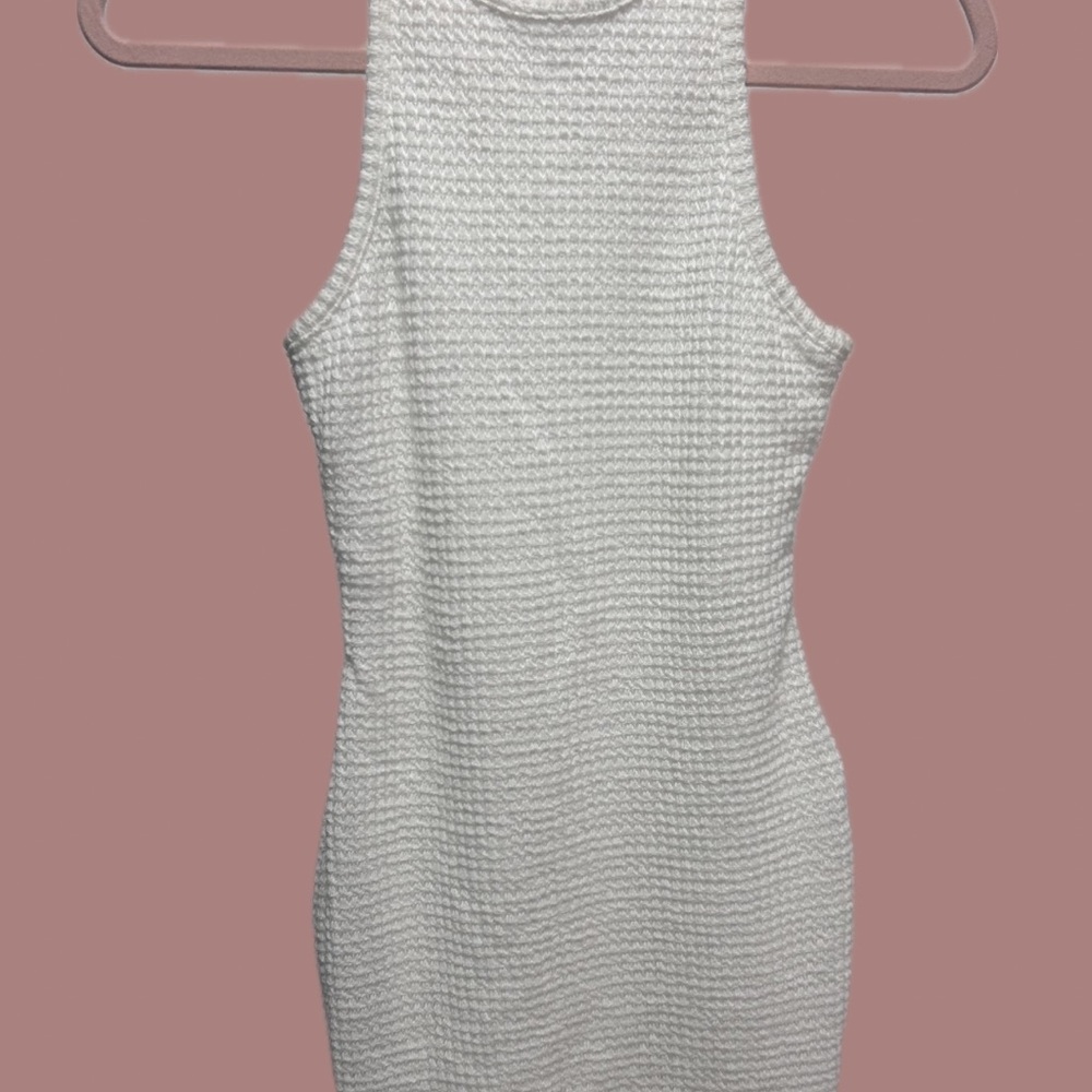 SHEIN White Textured Mini Dress